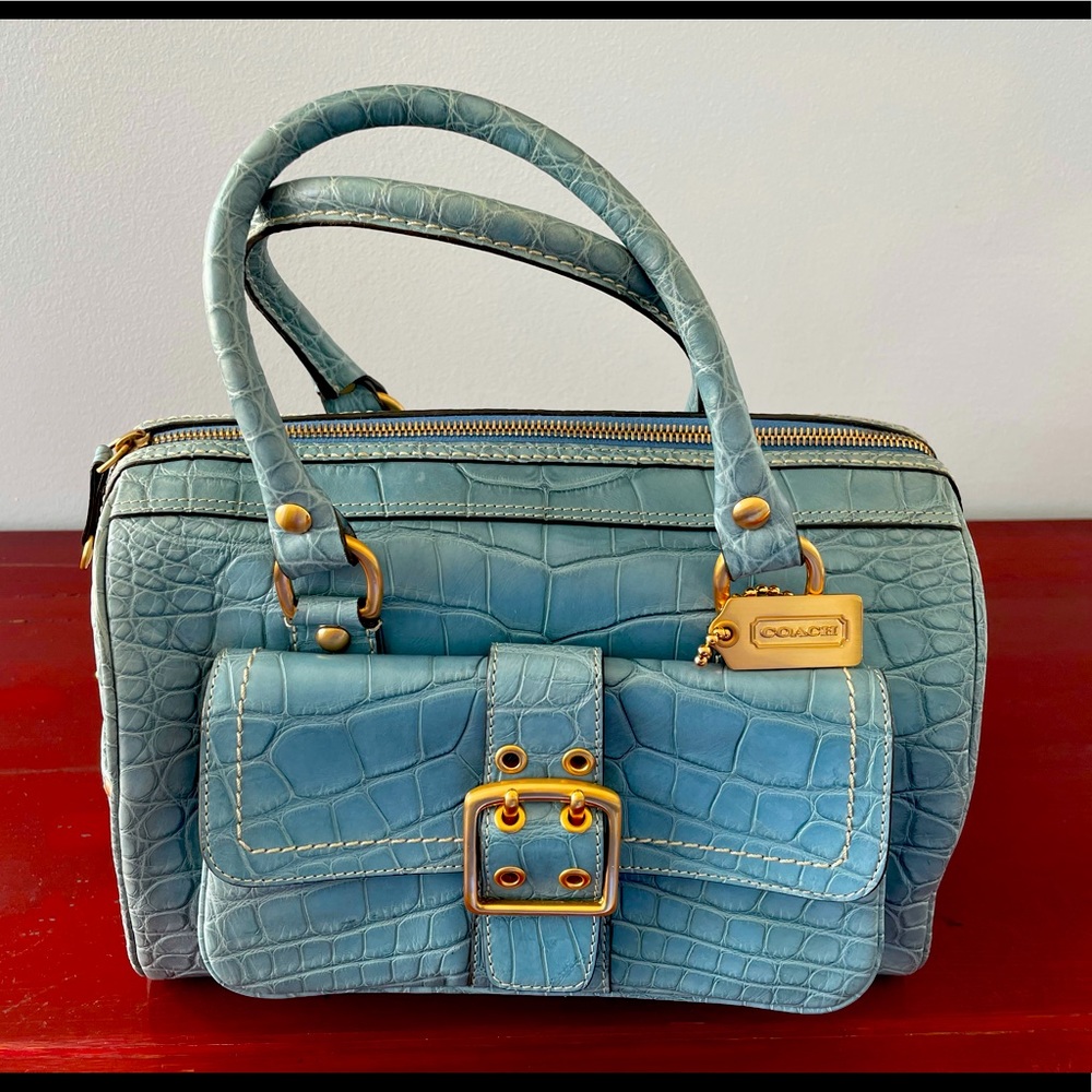 Coach Limited Edition Alligator Brass/Blue